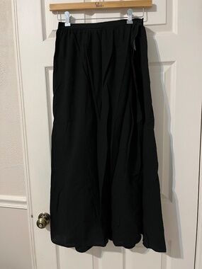 J.Crew black cotton linen cover up